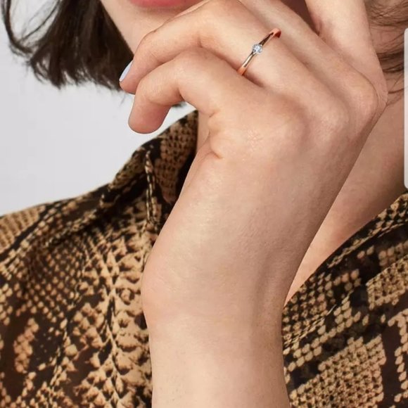 Jewelry - Luxury 925 Sterling Silver 18k covered CZ ring